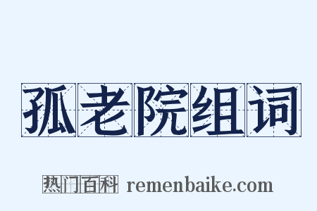孤老院组词是什么意思的图片